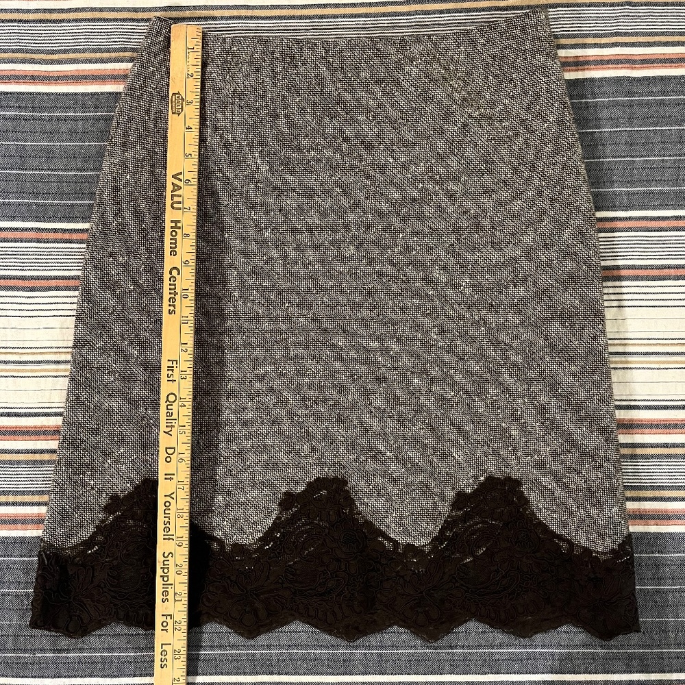 Brown Tweed/Lace Victoria’s Secret Skirt 8